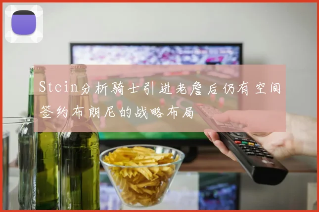 Stein分析骑士引进老詹后仍有空间签约布朗尼的战略布局
